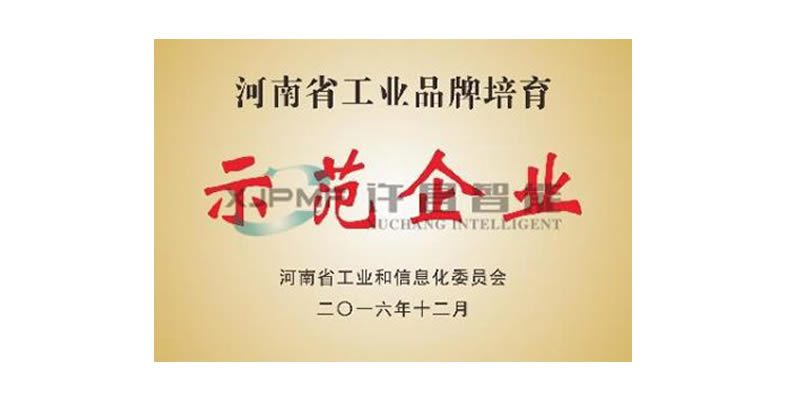 河南省工業(yè)品牌培育示范企業(yè)1